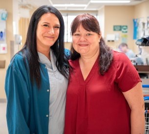 Courtney de Graaf, left, is an RPN and Marcy Kinsman, an interim clinical manager at Brantford General Hospital.