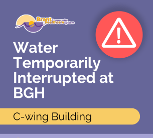 Water Temporarily Interrupted at BGH
