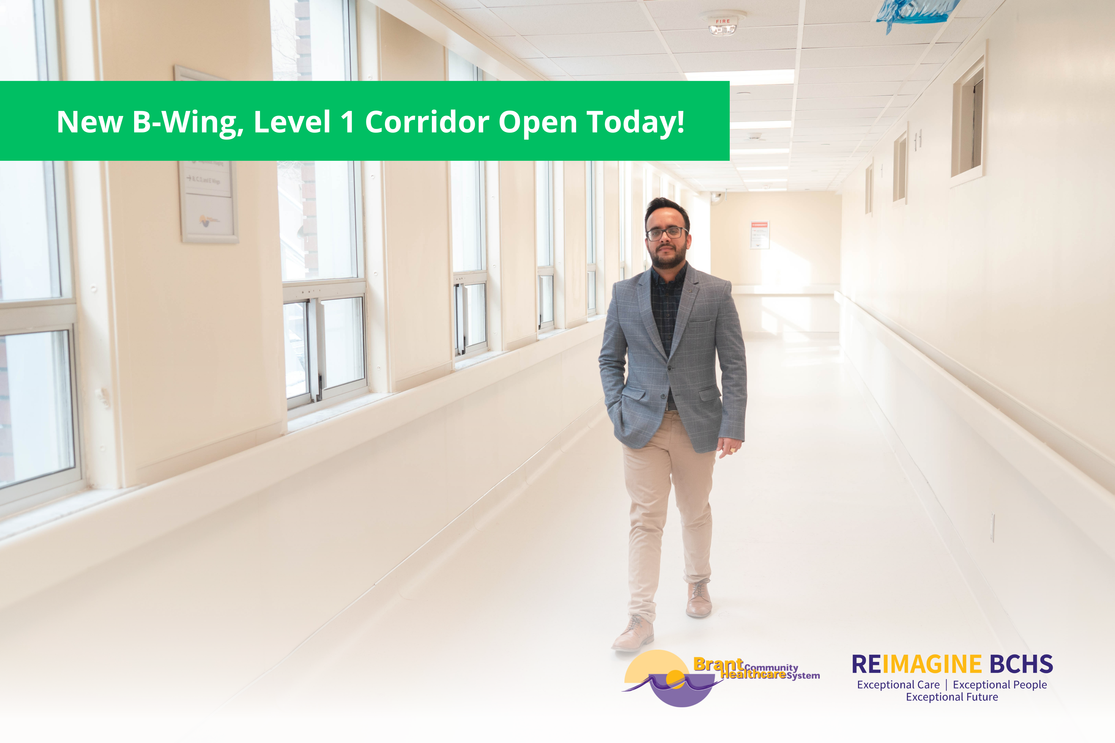 New B-Wing, Level 1 Corridor at BGH