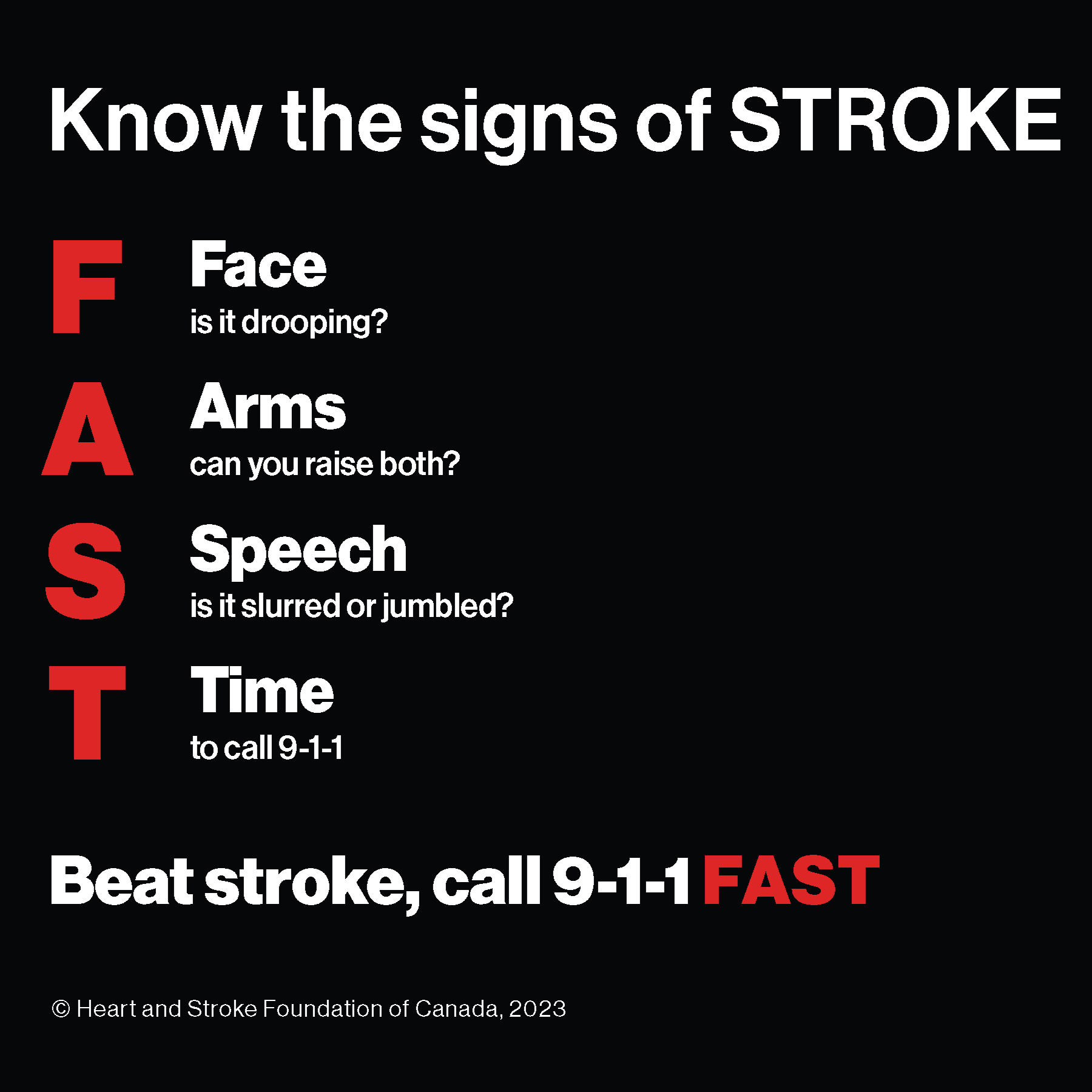 FAST signs of stroke